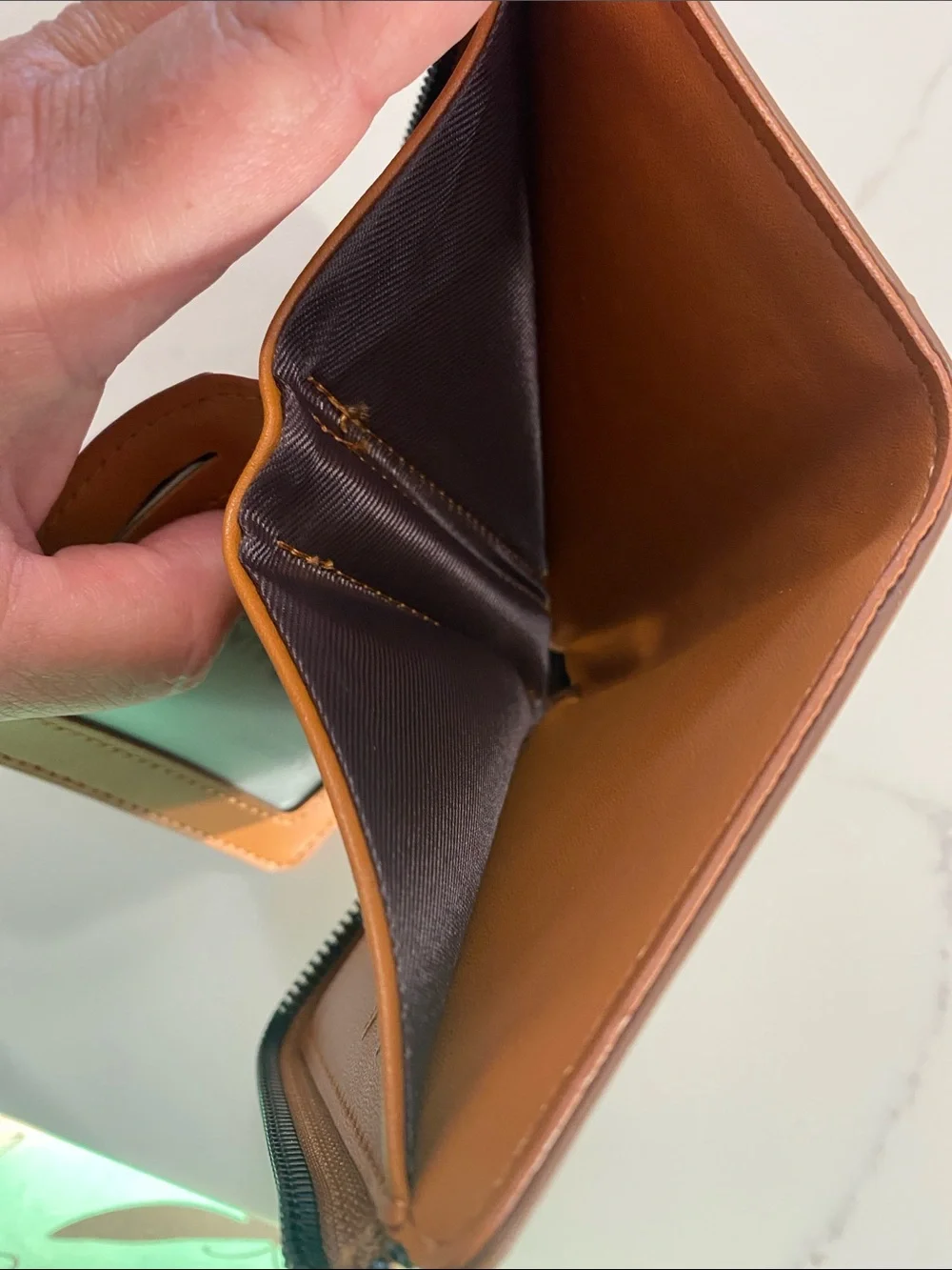 AIKS KANGAROO Brown Zip Wallet for Men